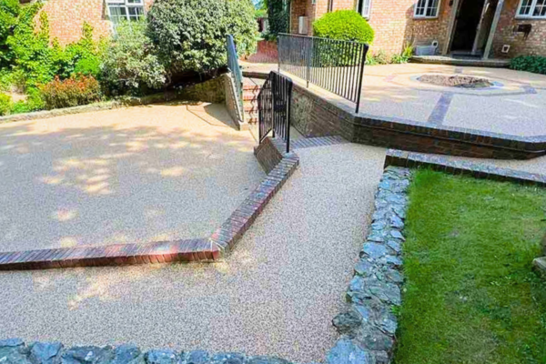 Ideas for outdoor landscaping: Easy care resin patios and pathways