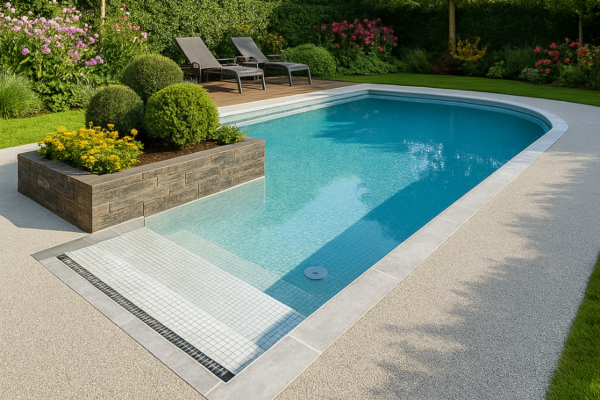 Slip-resistant resin pool and spa surrounds by Cherry Resin